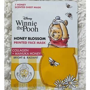 Winnie the Pooh Honey Scented Blossom Printed Face Mask Manuka Honey NEW 1 Mask